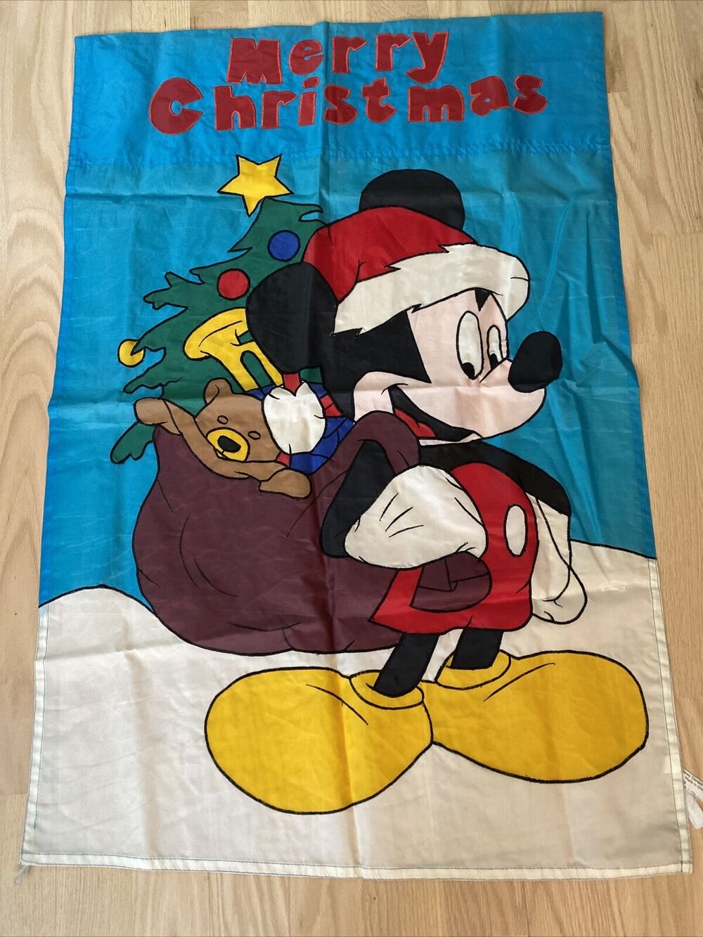 Disney Christmas Mickey Mouse Outdoor Flag 43x27.5 Garden Brand New